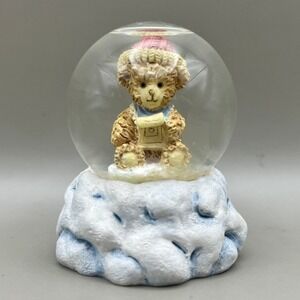 Bainbridge Bears Benjamin Santas Little Helper Mini Snow Globe Carlton Card 2.5"
